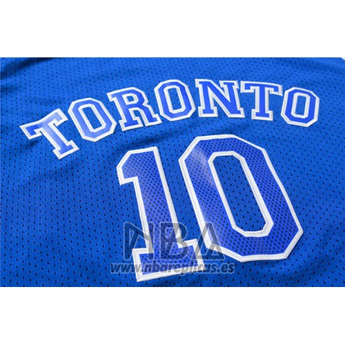 Camiseta Toronto Raptors DeMar DeRozan NO 10 Retro Azul